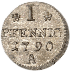 1 Pfennig 1790 Prägung für die mittleren Provinzen 