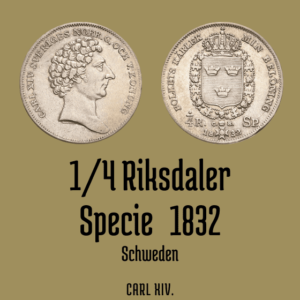 1/4 Riksdaler Specie 1832