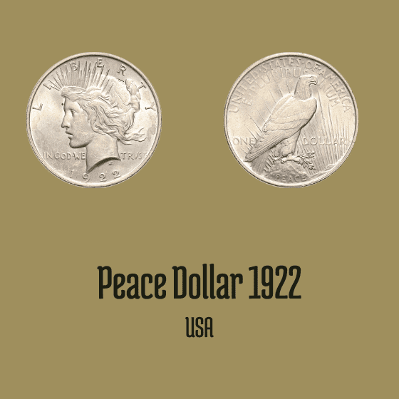 Peace Dollar 1922 USA
