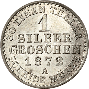 1 Silbergroschen 1872 Preussen