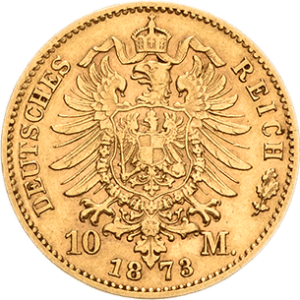 10 Mark Gold Wilhelm I. Deutscher Kaiser