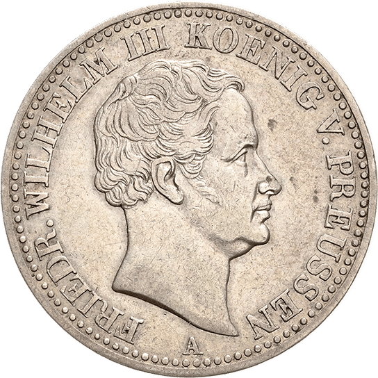 Ausbeutetaler 1839 Friedrich Wilhelm III.