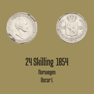 24 Skilling 1854 Norwegen Oscar I.