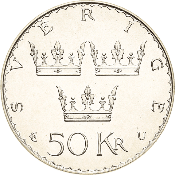 50 Kronen 1975 Schweden Verfassungsreform