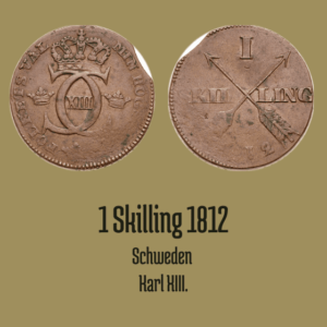 1 Skilling 1812 Schweden Karl XIII.