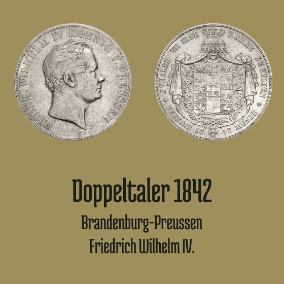 Doppeltaler 1842 Brandenburg-Preussen