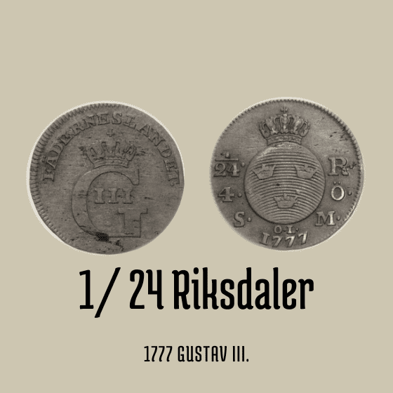 1/24 Riksdaler 1777 Gustav III.