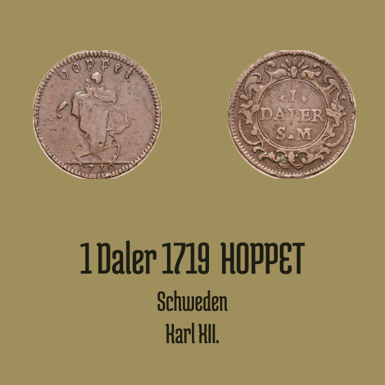 1 Daler Silvermynt 1719 Hoppet