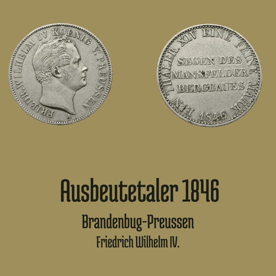 Ausbeutetaler 1846 Friedrich Wilhelm IV.