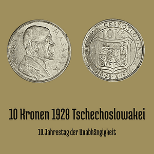 10 Kronen 1928 Tschechoslowakei