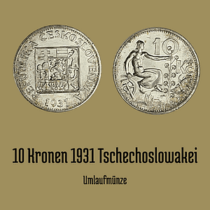 10 Kronen 1931 Tschechoslowakei