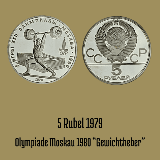 5 Rubel 1979 Olympiade Moskau 1980