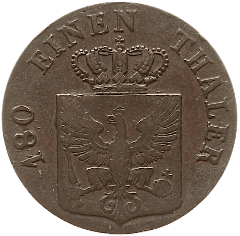 2 Pfennig Kupfermünze 1828