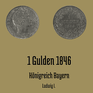 1 Gulden 1846 Bayern Ludwig I.