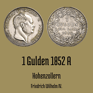1 Gulden 1852 Hohenzollern