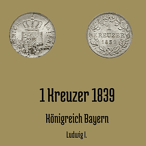 1 Kreuzer 1839 Bayern
