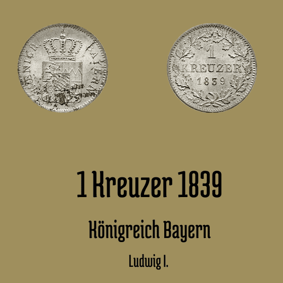 1 Kreuzer 1839 Bayern