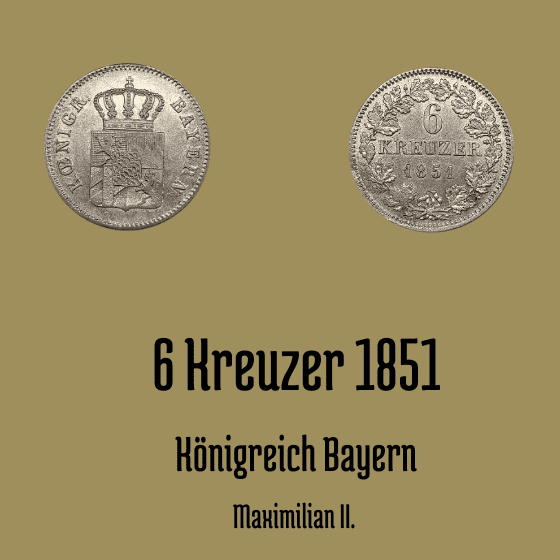 6 Kreuzer 1851 Bayern