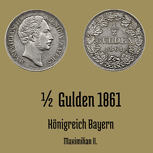 1/2 Gulden 1861 Bayern