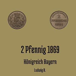 2 Pfennig 1869 Bayern