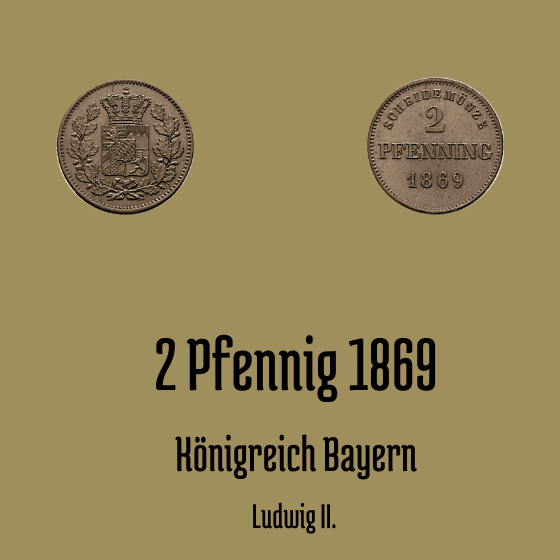 2 Pfennig 1869 Bayern