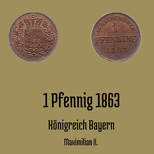 1 Pfennig 1863 Bayern