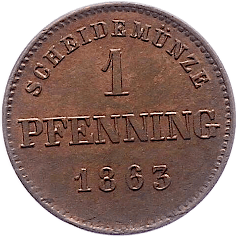 1 Pfennig 1863 Bayern