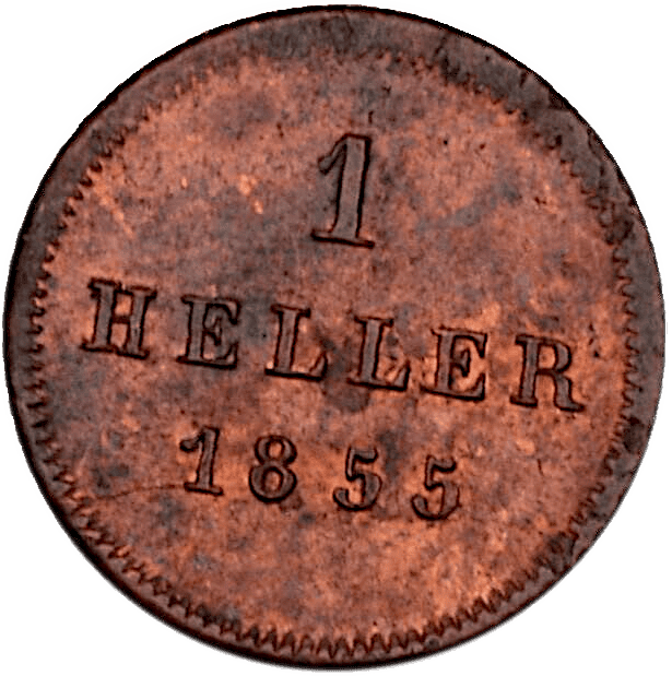1 Heller 1855 Bayern