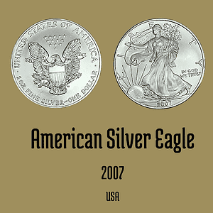 American Silver Eagle 2007 aus 1 oz Feinsilber 999/1000