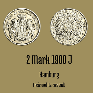 2 Mark 1900 J Hamburg