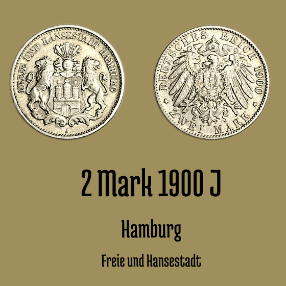 2 Mark 1900 J Hamburg