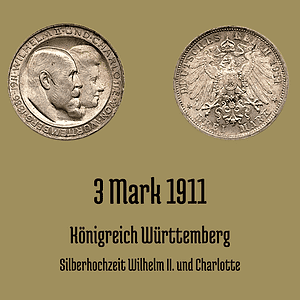 3 Mark 1911 Württemberg