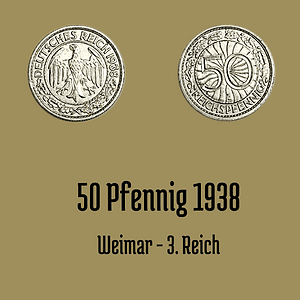 50 Reichspfennig 1938 E
