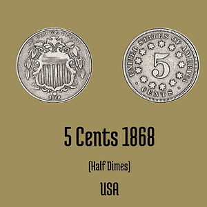 5 Cents 1868 USA