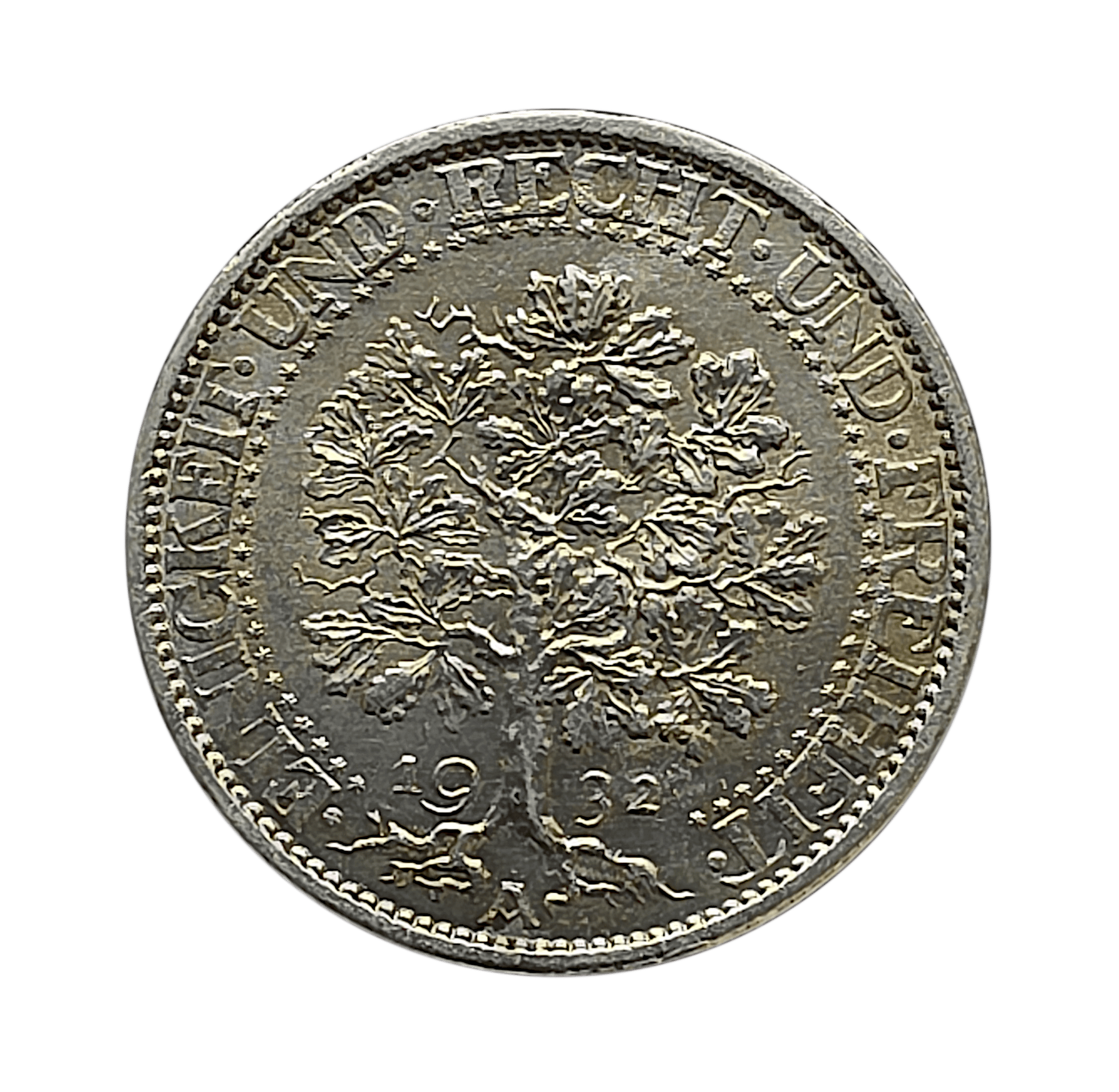 5 Reichsmark 1932 A Eichbaum Silbermünze